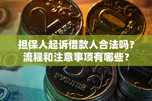 济南担保人起诉借款人合法吗？流程和注意事项有哪些？
