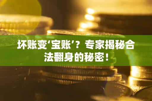 济南坏账变‘宝账’？专家揭秘合法翻身的秘密！
