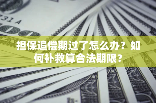 济南担保追偿期过了怎么办？如何补救算合法期限？